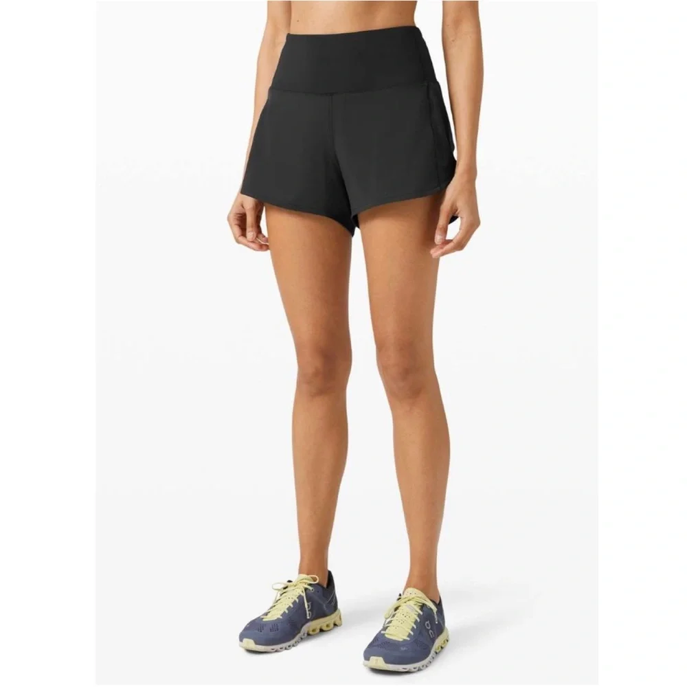 Lululemon Speed Up Short Long High-Rise *4" in Black Size 6 - Picture 3 of 15